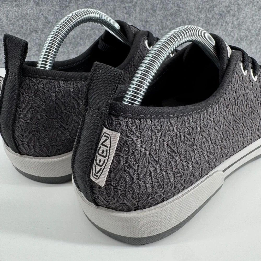 Keen Elsa Sneaker Womens 10 Black Lace Textured Low Top Casual Shoes 1018303